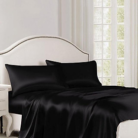 Bộ 5 Món Chăn Trần Bông Ga Gối Phi Lụa Lan Pham Bedding Mát Mịn