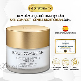 Kem Đêm Phục Hồi Da Nhạy Cảm Bruno Vassari Skin Comfort Gentle Night Cream | Kelly Beauty