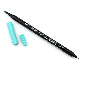 Bút lông hai đầu màu nước Marvy LePlume II 1122 - Brush/ Extra fine tip - Caribbean Blue (104)