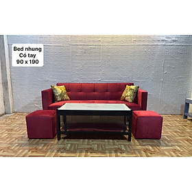 Bộ sofa bed có tay kèm bàn tiện lợi Tundo cho chung cư, căn hộ giá rẻ cho học sinh, sinh viên