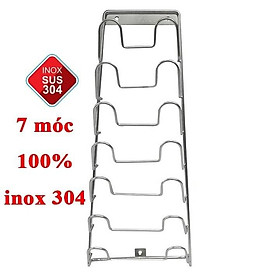 Kệ để vung inox 304 hàng chuẩn gắn tường hoặc gắn trong tủ bếp, hàng loại 1 inox dày dặn chắc chắn.