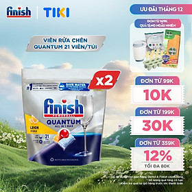 Combo 2 Gói Viên Rửa Chén Bát Finish Powerball Quantum 21 viên