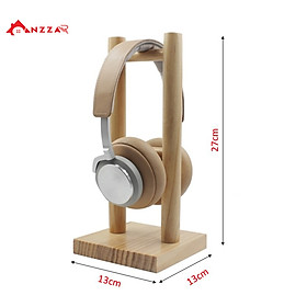 Hình ảnh Giá treo tai nghe chụp tai, headphone chất liệu gỗ thông tự nhiên cao cấp Anzzar TN-02