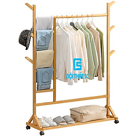 Mua Giá kệ treo quần áo đa năng bằng gỗ tre tự nhiên cao cấp  Phong cách nội thất Bắc Âu hiện đại sang trọng  sơn phủ bóng chống nước chống ẩm mốc cực tốt