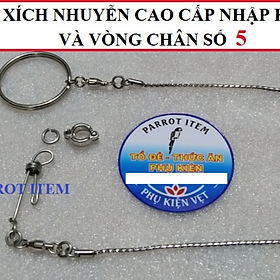 COMBO 1 CÒI KÉP + 1 XÍCH NHUYỄN 0.8 VÀ 1 VÒNG CHÂN CHO CÁC DÒNG VẸT