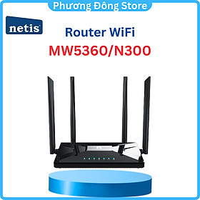 Mua Router wifi 4G Bộ Phát Wifi Chuẩn N Dùng Sim 4G LTE 300Mbps NETIS Model MW5360 Bảo hành 24 tháng - Hàng chính hãng