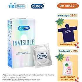 999+ Những câu Thả Thính nhẹ nhàng khiến "Crush" đổ gục 16 Bao cao su Durex Invisible Extra Thin Extra Sensitive 1 Hộp 10 Bao