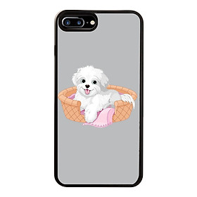 Ốp Lưng Kính Cường Lực Dành Cho Điện Thoại iPhone 7 Plus / 8 Plus Puppy Cute Mẫu 5