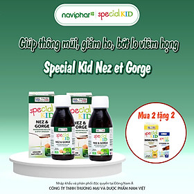TPBVSK Special Kid Nez et Gorge - Hỗ trợ giảm viêm họng, viêm phế quản, Giúp thông mũi, giảm ho, bớt lo viêm họng (125ml)[Siro – Nhập khẩu Pháp]