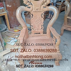 Bộ bàn ghế minh quốc đào gỗ lim tay 10