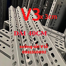 Mua sắt V lỗ ( cây V3x3 - dài 40cm) sắt V kệ sắt V lỗ đa năng kệ V lỗ thép V lỗ