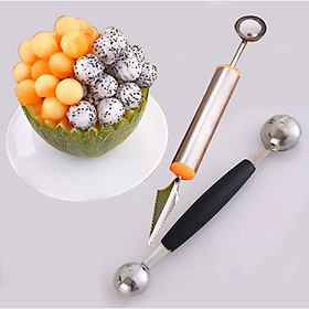 Mua Combo 2 Muỗng 2 Đầu Inox Làm Bingsu Múc Kem Trái Cây Chuyên Dùng