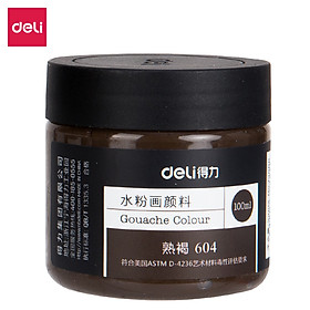 Màu bột Gouache 100ml cao cấp dạng hũ Deli - Tô đất sét, đất nặn tự khô - Siêu mịn, tươi sáng - Nhiều màu sắc - 73888