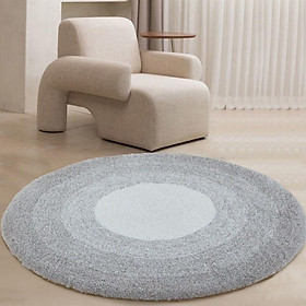 Thảm lót sàn hình tròn dày dặn chống bụi bẩn thiết kế đơn giản cho phòng khách/phòng ngủ