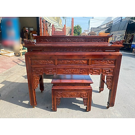 Mua Bộ án gian gỗ tràm 2 tầng  bàn thờ gia tiên bàn thờ bàn cúng 1m07-1m27-1m47-1m53