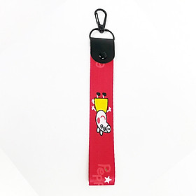 Móc khóa dây Strap dây vải DAY-DT-heo dây đỏ
