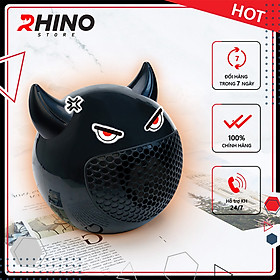 Máy sưởi ấm mùa đông mini Rhino W201 - quạt sưởi tiểu quỷ để bàn văn phòng, kèm bộ sticker cảm xúc tùy chỉnh - Hàng chính hãng