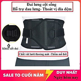 Hình ảnh Đai lưng cột sống trị thoát vị đĩa đệm dạng lưới cao cấp- Đại định hình cột sống chống cong vẹo lưng