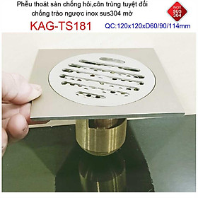Mua Phễu thoát sàn chống mùi hôi Inox 304 mờ  phễu thoát nước chống trào ngược  ga thoát sàn Roca KAG-TS181-TS68