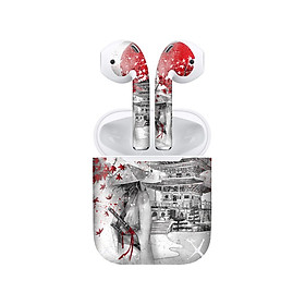 Mua Miếng dán skin chống bẩn cho tai nghe AirPods in hình Chiến binh Nhật Bản - CHR024 (bản không dây 1 và 2)