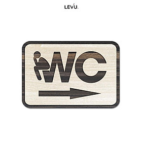 Mua Bảng WC Gỗ mũi tên chỉ hướng nhà vệ sinh LEVU TL03