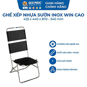 Mua  Chính hãng Qui Phúc  Ghế xếp nhựa sườn inox WIN lưng cao  ghế trà chanh hợp với quán trà  cà phê