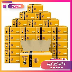 Mua 1 Thùng giấy ăn Sipao- Gấu trúc 30 GÓI làm từ sợi tre an toàn tuyệt đối