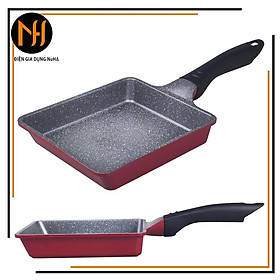 Mua Chảo vuông chiên trứng chống dính vân đá Greencook GCS01-1618 dùng được trên bếp từ - Màu ngẫu nhiên