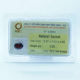 Mua Viên đá Garnet tự nhiên kiểm định mài giác oval