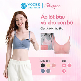 Shapee Áo lót bầu và cho con bú Classic không gọng không đường may, mềm mại, đàn hồi, có nút tháo tiện lợi, tặng kèm miếng nối móc áo