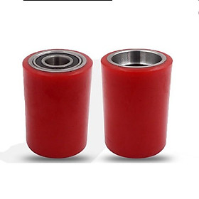 Mua Bánh xe nâng tay siêu thấp 51mm chất liệu PU kích thước 51*70mm 51x70mm có sẵn 2 bạc đạn 6003 đường kính 51mm rộng 70mm
