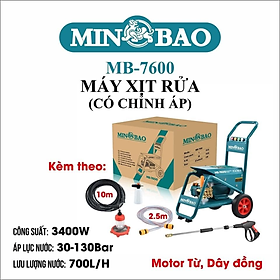 MÁY XỊT RỬA 3400W MB-7600 MB-7600(R) CÓ CHỈNH ÁP MINBAO -HÀNG CHÍNH HÃNG