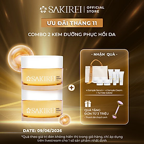 Combo 2 Kem dưỡng ẩm làm sáng mịn và phục hồi da Sakirei NMN Revitalize Cream 50g