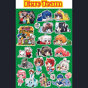 Sticker/ Hình dán Hero Team 1