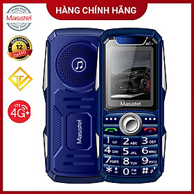 Điện thoại Masstel Play 10 4G Thiết kế hầm hố,Khung viền kim loại - Hàng chính hãng - Xanh Đen