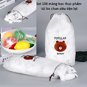 Mua Set 100 Màng Bọc Thực Phẩm Có Túi Đựng Hình Gấu