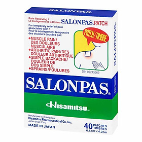 CAO DÁN SALONPAS ( hộp 10 20 hoặc 40 miếng)