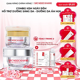 Bộ kem dưỡng ngày và đêm: Kem ban ngày 5 trong 1 (30ml) + Kem ban đêm (30g) giúp dưỡng ẩm, nâng tông, sáng da, làm mờ vết thâm, sạm, nám