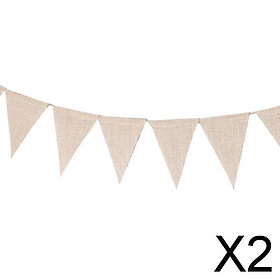 2xBurlap Banner, DIY Party Decor for Birthday, Wedding, Baby Shower 9.8ft