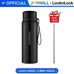 Hình ảnh Bình Giữ Nhiệt 800ml Lock&Lock Vacuum Bottle LHC6180 - Hàng Chính Hãng, Bằng Thép Không Gỉ, Có Lưới Lọc Trà Bằng Inox, Mức Giữ Nhiệt Vượt Trội Tặng Kèm Ống Hút Inox