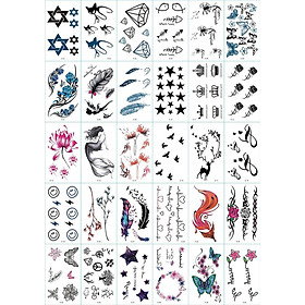30 Tờ Hình Xăm Dán Tattoo Xăm Nước Tha Thu