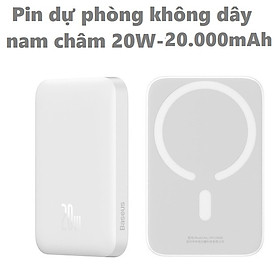 Pin dự phòng không dây nam châm 20W 6000mAh/10000mAh Baseus Magnetic PPCXW06 / PPCXW10 -  Hàng chính hãng