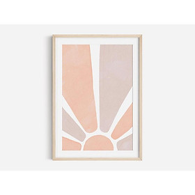 Tranh treo tường | Tranh nghệ thuật trừu tượng - Abstract sun printable, minimalist, printable wall art, nursery décor