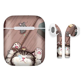 Mua Miếng dán skin chống bẩn cho tai nghe AirPods in hình thiết kế - atk005 (bản không dây 1 và 2)