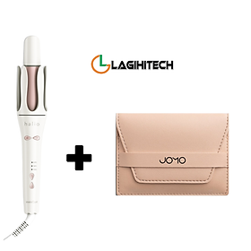 Máy Uốn Tóc Tự Xoay Ion Âm Halio InstaCurl Premium Automatic Hair Styler - Tóc Bóng Mượt , Trục 32 mm - Màu Trắng