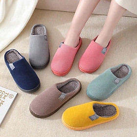 Mua Dép Bông Giữ Nhiệt Phối Nhung Tăm Kiểu Dáng Lịch Sự