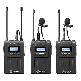 Hình ảnh Micro Thu Âm Wireliess UHF Boya BY-WM8 PRO-K2 (Bộ Thu 2 Micro) - Hàng Nhập Khẩu