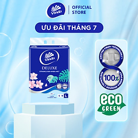 Khăn giấy rút cao cấp Vinda Deluxe 3 lớp 110 tờ size L (4 Gói)