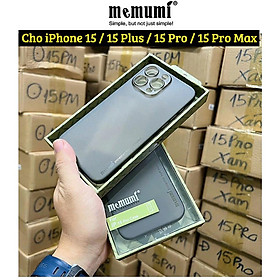 Ốp lưng nhám siêu mỏng 0.3mm cho iPhone 15, 15 Plus, 15 Pro, 15 Pro Max hiệu Memumi Slim - mặt lưng chống trượt, chống bám bẩn - Hàng chính hãng