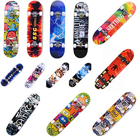 Ván Trượt Thể Thao Skateboard Mặt Nhám Cao Cấp (Khung hợp kim + bánh cao su cao cấp)